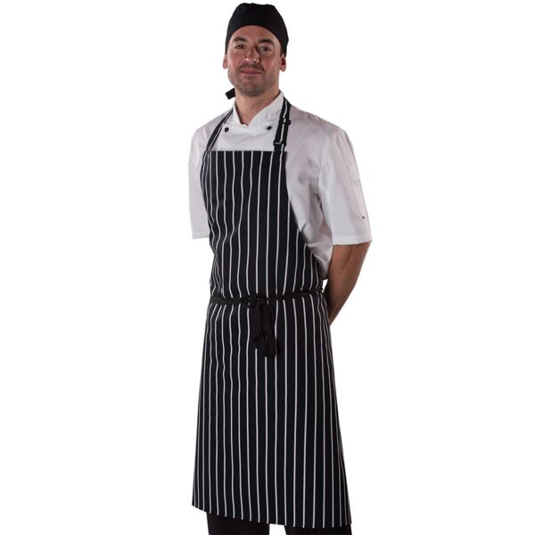 Striped Bib Apron With Adjustable Halter Thumbnail