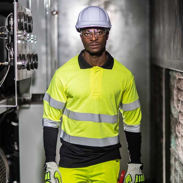 Flame Resistant Anti-Static Two Tone Polo Shirt Thumbnail