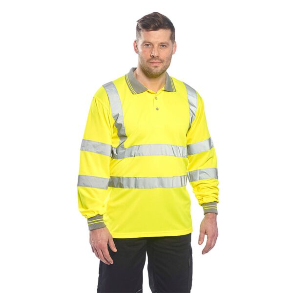 Hi-Vis Long Sleeved Polo Thumbnail